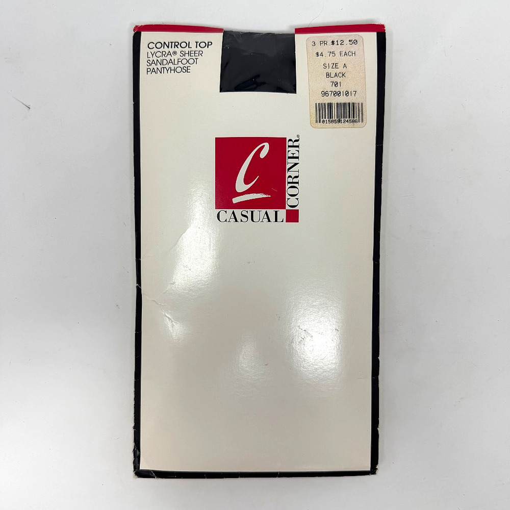 Vintage Casual Corner Control Top Lycra Sheer Sandalfoot Pantyhose A USA